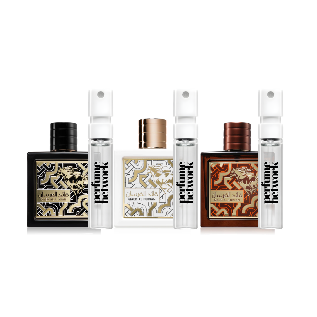 Lattafa Qaed al Fursan Sampling Set( Fursan , Unlimited, Untamed) 3 x 1ml