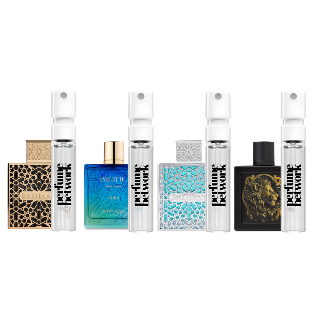 Rayhaan Sampling Set( Elixir, Pacific Aura, Aquatica, Lion) 4 x 1ml
